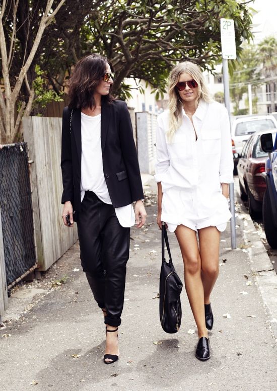 Fresh from the pages of Pinterest - these gals are nailing layering black and white pieces for monochrome mastery! 