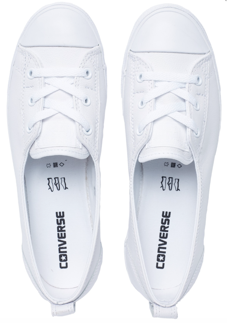 converse ballet flats white leather
