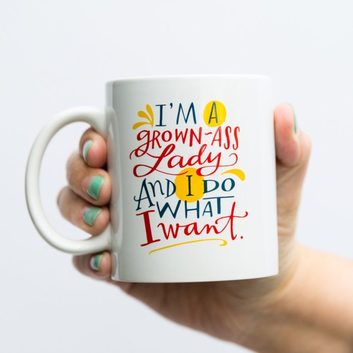 Grown-Ass Lady Mug via Emily McDowell, $18 USD